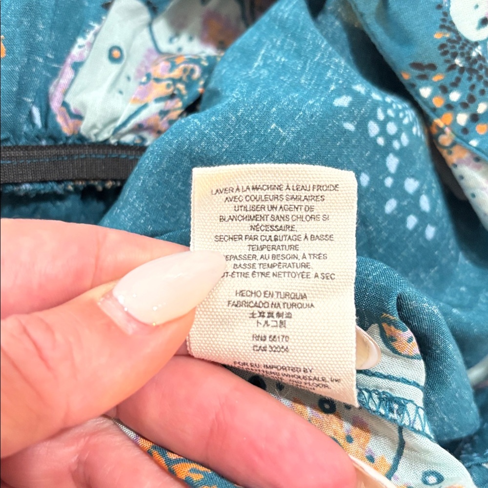 Free People Teal Floral Tunic - Picture 12 of 12